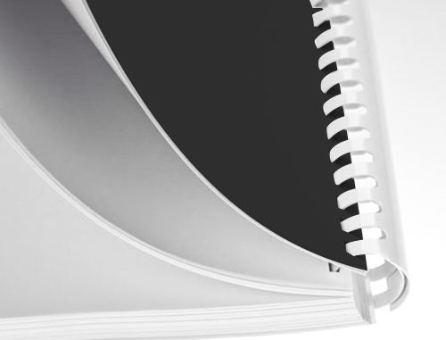 Espiral q-connect redonda 25 mm plastico branco capacidade 225 folhas caixa de 50 unidades , Q-connect , 63446 , 5705831321199